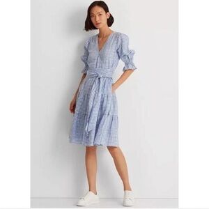 Ralph Lauren Blue Checkered  Dress